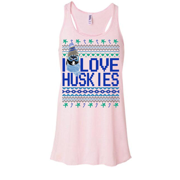 I Love Huskies T Shirt, Dog Merry Christmas T Shirt, Awesome t-shirts