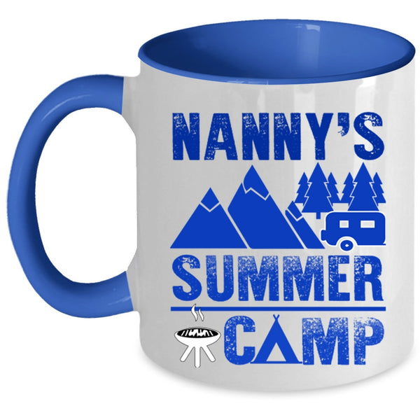 Cool Gift For Camping Mom Coffee Mug, Nanny's Summer Camp Accent Mug