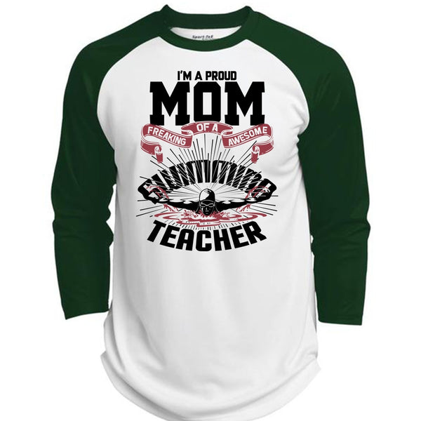 I'm A Proud Mom T Shirt, I Love Swimming T Shirt, Awesome T-Shirts  (Polyester Game Baseball Jersey)