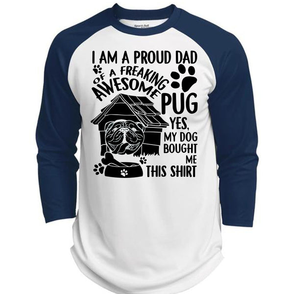 I Am A Proud Dad T Shirt, I Love Dog T Shirt, Awesome T-Shirts  (Polyester Game Baseball Jersey)