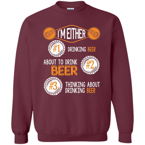 Thinking About Drinking Beer T Shirt, Coolest Beer Drinker Sweatshirt