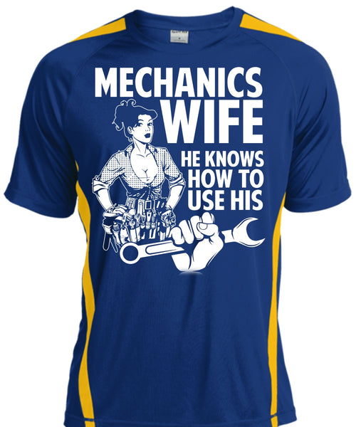 Mechanic's Wife T Shirt, He Knows How To Use His T Shirt, Cool Shirt