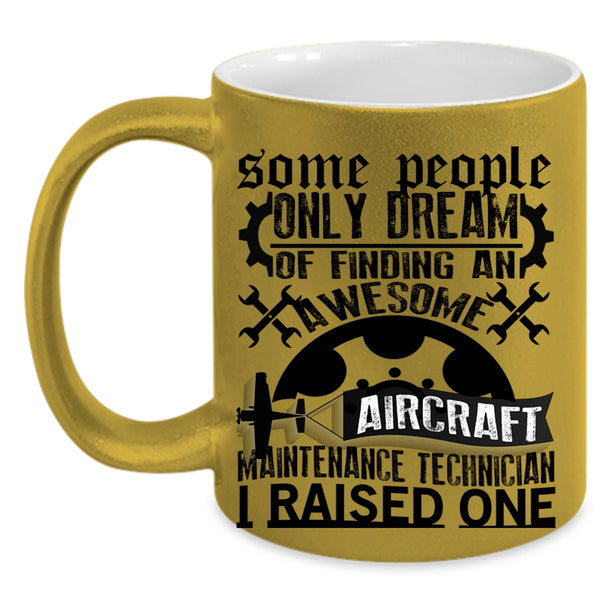 Cool Job Title Coffee Mug, Aircraft Maintenance Technician Accent Mug