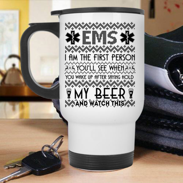 Christmas Gift For Nurses Travel Mug, EMS Mug