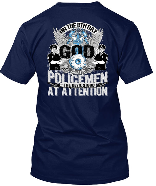 God Created Policemen T Shirt, I Love Police T Shirt