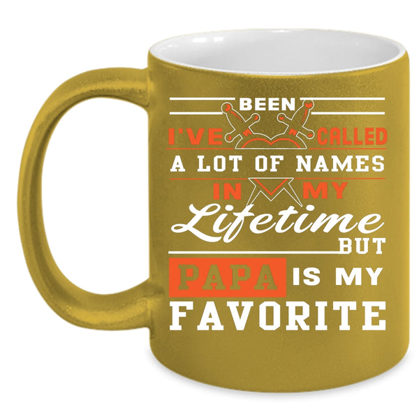 Papa Is My Favorite Name Coffee Mug, Cool Gift For Dad Coffee Cup