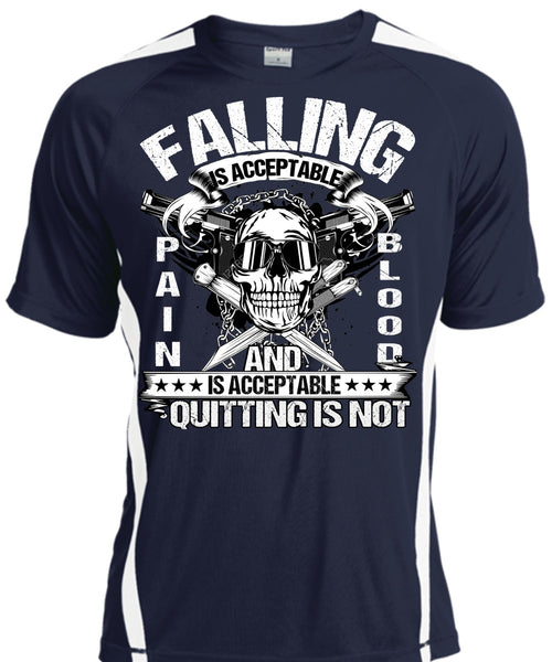 Falling Is Acceptable T Shirt, Being A Veteran T Shirt, Cool Shirt