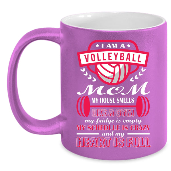 I Am A Volleyball Mom Coffee Mug, Funny Volleyball Mom Coffee Cup