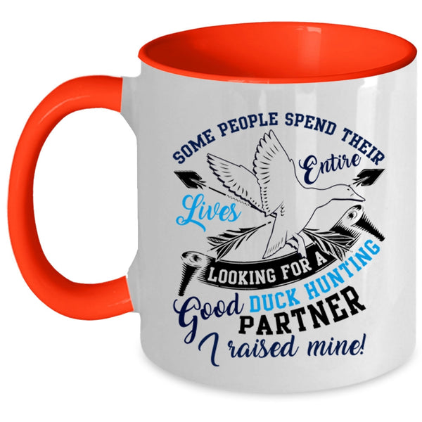Funny Duck Hunting Coffee Mug, Good Duck Hunting Partner Accent Mug