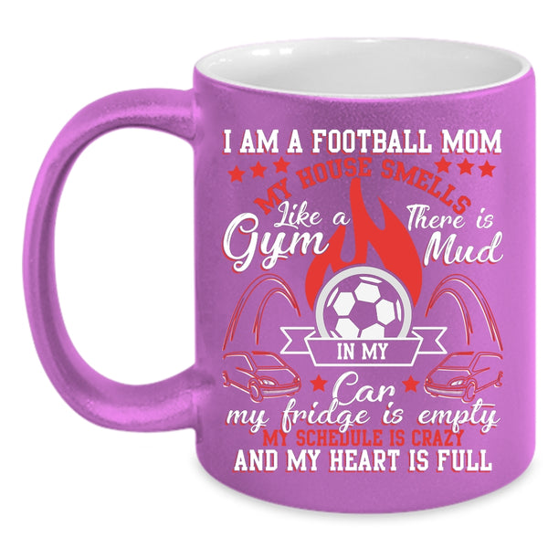 I Am A Football Mom Coffee Mug, Funny Gift For Mom Coffee Cup