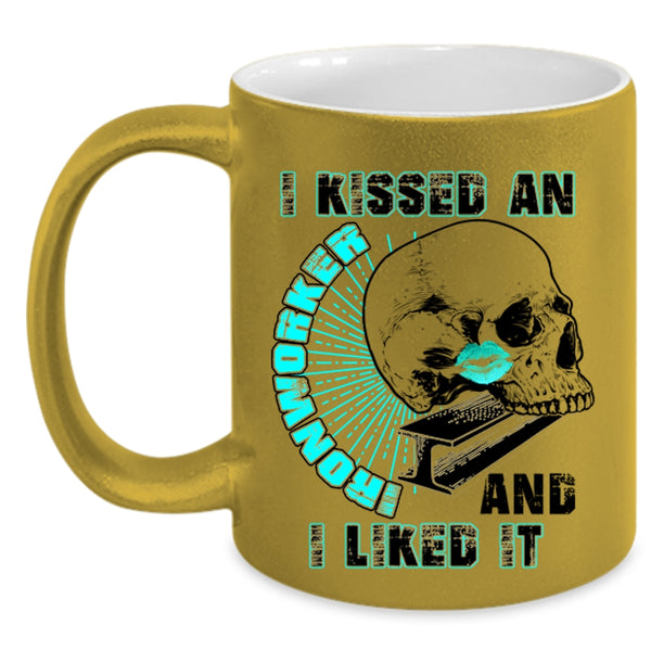 I Love Ironworker Coffee Mug, I Kissed An Ironworker And I Like It Accent Mug