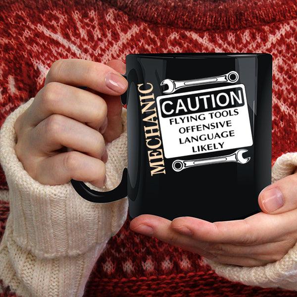 Mechanic Coffee Mug, Flying Tools Coffee Cup
