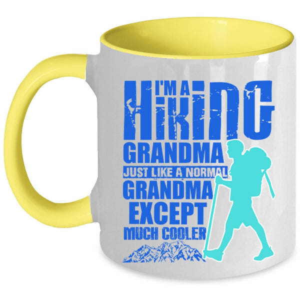 Cool Hiking Grandmas Coffee Mug, I'm A Hiking Grandma Accent Mug