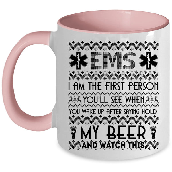 Christmas Gift For Nurses Coffee Mug, EMS Accent Mug