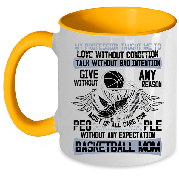 Best Gift For Mommy Coffee Mug, Basketball Mom Accent Mug