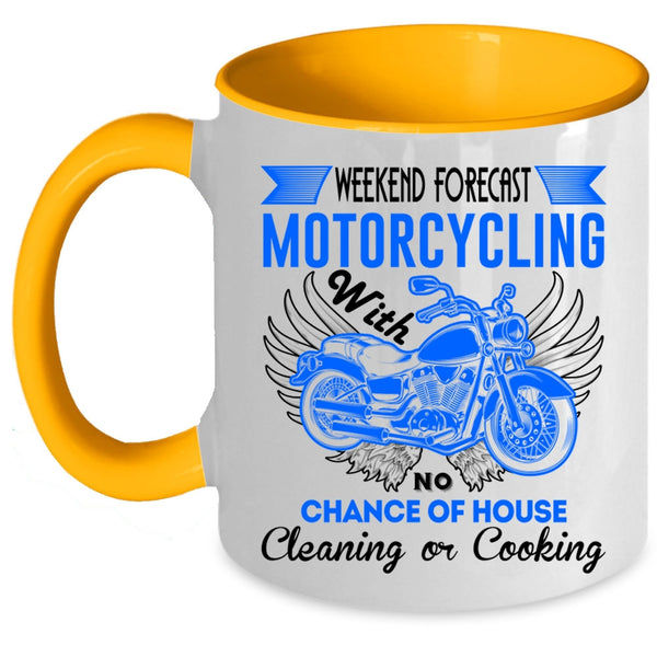 Chace Of Horse Cleaning Or Cooking Coffee Mug, Motorcycling Accent Mug