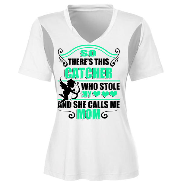 So There's This Catcher Who Stole My Heart T Shirt, Being A Mommy T Shirt, Awesome T-Shirts