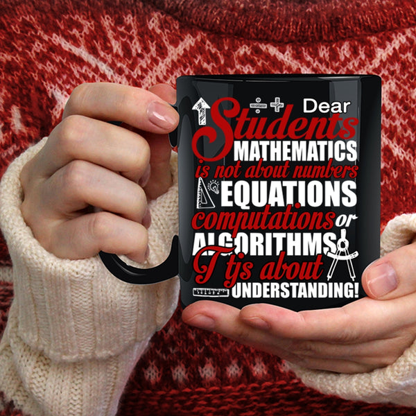 Students Mathematics Coffee Mug, I Love Mathematics Coffee Cup
