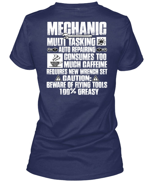 Mechanic Multitasking T Shirt, Much Caffeine T Shirt