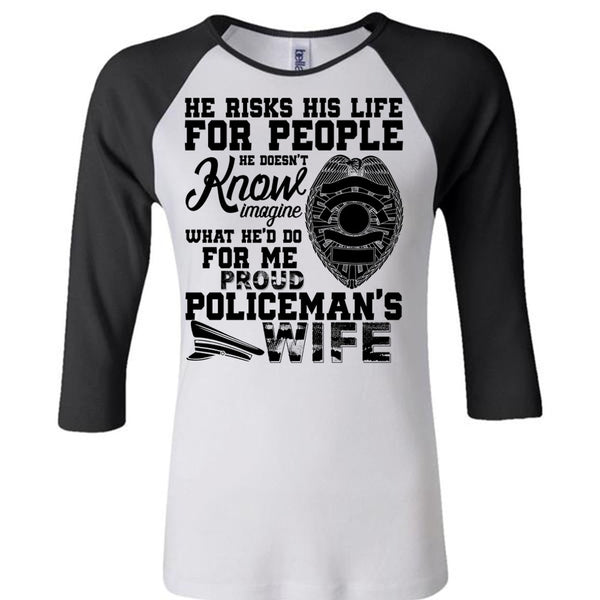 Proud Policeman's Wife T Shirt, I Love Police T Shirt, Awesome T-Shirts