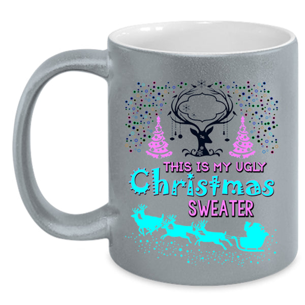 Cute Christmas Coffee Mug, This Is My Ugly Christmas Sweater Accent Mug