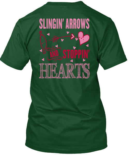 Slinging Arrows And Stopping Hearts T Shirt, I Love Husband T Shirt
