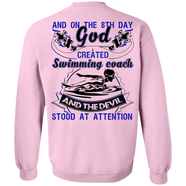 I Love Swimming T Shirt, God Created Swimming Coach Sweatshirt