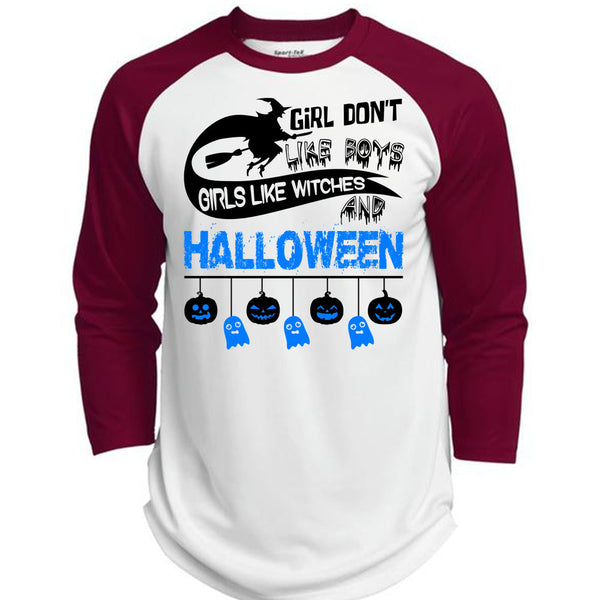 Girls Like Witches And Halloween T Shirt, I Love You Pumpkin T Shirt, Awesome T-Shirts  (Polyester Game Baseball Jersey)