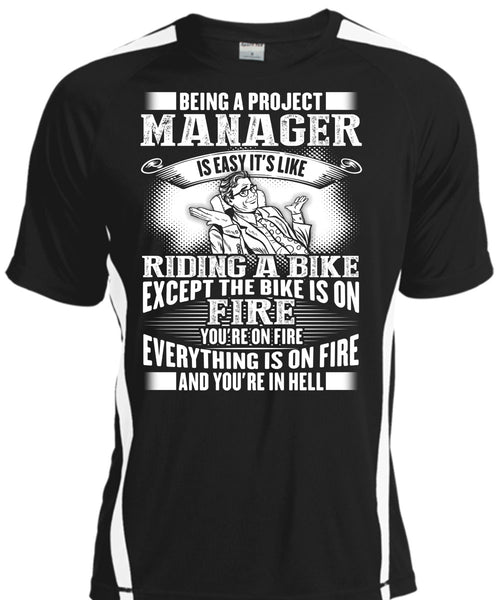 A black t-shirt with the shopify logo