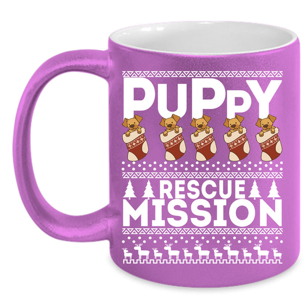 Puppy Rescue Mission Coffee Mug, Cute Gift For Dog Lovers Coffee Cup