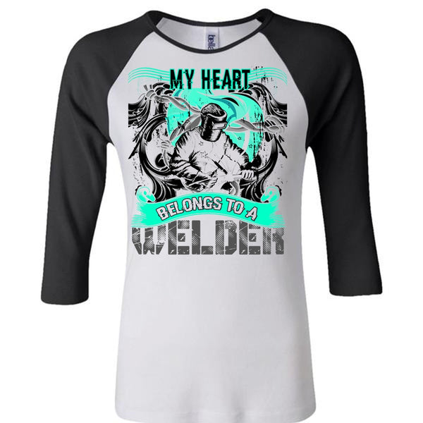 My Heart Belongs To A Welder T Shirt, I Love Welder T Shirt, Awesome T-Shirts