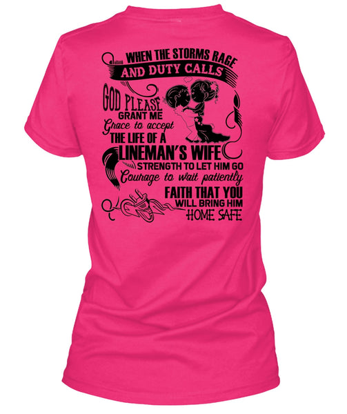 The Life Of A Lineman's Wife T Shirt, I Love Lineman T Shirt