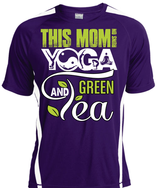 This Mom Runs On Yoga T Shirt, Green Tea T Shirt, Cool Shirt