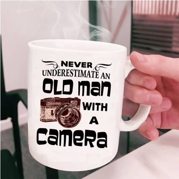 Awesome Grandpas Coffee Mug, Old Man With A Camera Cup