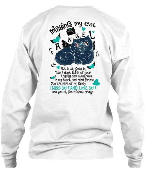 Missing My Cat Angel T Shirt, I Love My Cat T Shirt