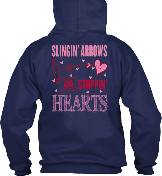 Slinging Arrows And Stopping Hearts T Shirt, I Love Husband T Shirt