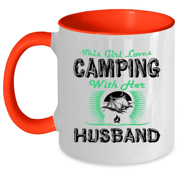 This Girl Loves Camping With Her Husband Cup, Marry Mug