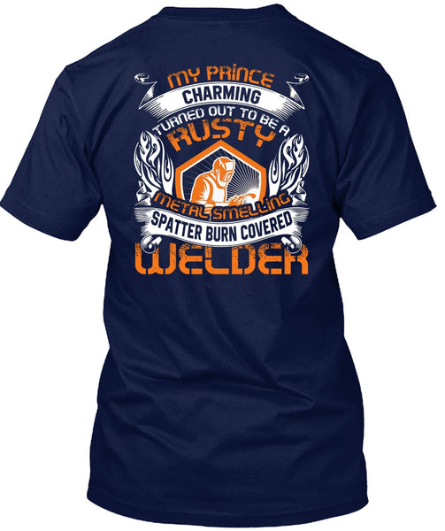 Spatter Burn Covered Welder T Shirt, I Love Welding T Shirt