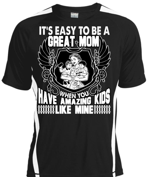 A black t-shirt with the shopify logo