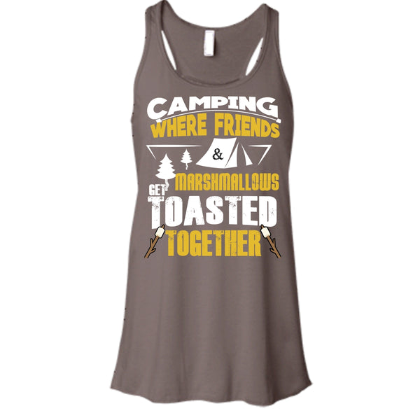 Camping T Shirt, where Friends Marshmalows Tank Top