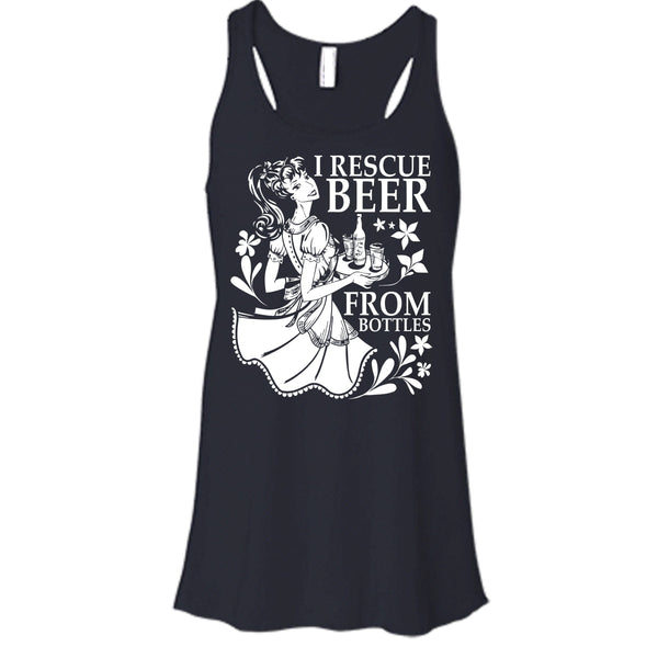 I Rescue Beer From Bottles T Shirt, Coolest Beer Drinker Tank Top