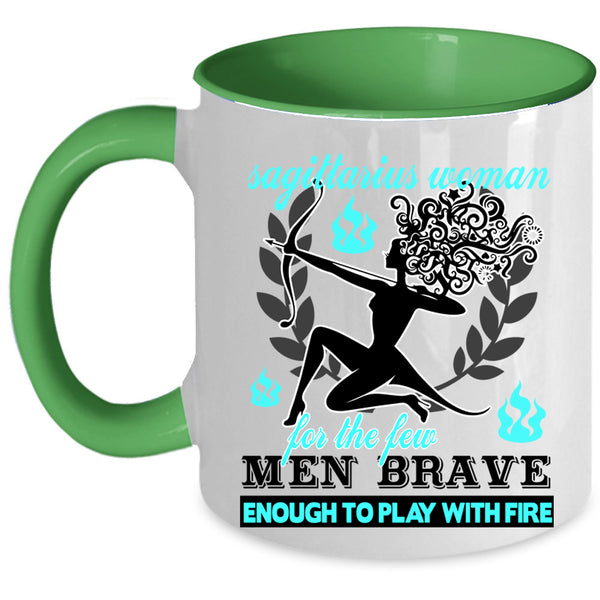 Enough To Play With Fire Coffee Mug, Sagittarius Woman Accent Mug