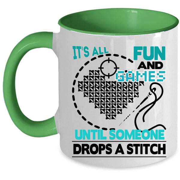 Someone Drops A Stitch Coffee Mug, It's All Fun And Games Accent Mug