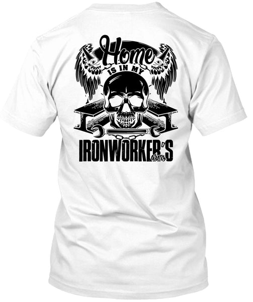 A black t-shirt with the shopify logo