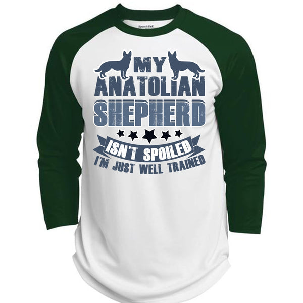 My Anatolian Shepherd Isn't Spoiled T Shirt, I Love My Dog T Shirt, Awesome T-Shirts  (Polyester Game Baseball Jersey)