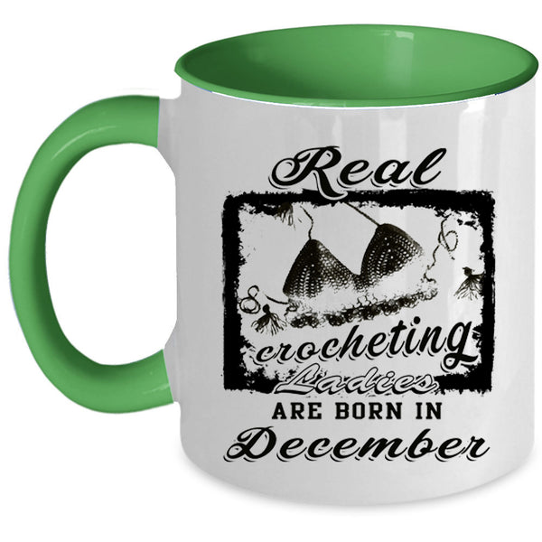 Born In December Coffee Mug, Real Crocheting Ladies Accent Mug
