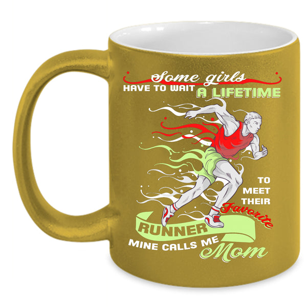 Favorite Runner Coffee Mug, Mine Calls Me Mom Coffee Cup