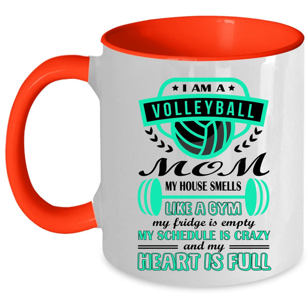 Funny Volleyball Mom Coffee Mug, I Am A Volleyball Mom Accent Mug