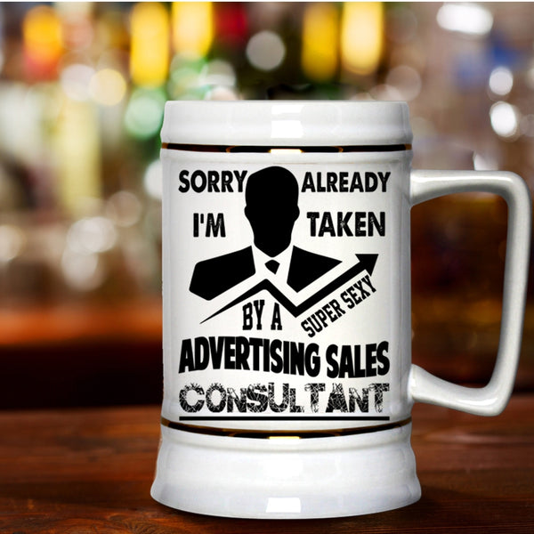 Just Married Beer Stein 22oz, Taken By An Advertising Sales Consultant Beer Mug