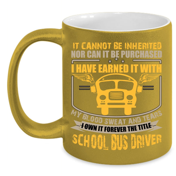 The Title School Bus Driver Coffee Mug, Cool School Bus Driver Coffee Cup